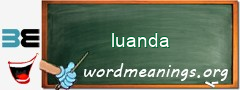 WordMeaning blackboard for luanda